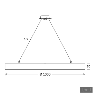 LTS Licht&Leuchten LED-Pendelleuchte 830, DALI, si SKIXLP324.8301DALIsi