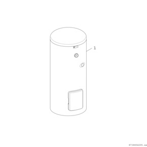 Bosch Thermotechnik Bival.Warmwasserspeicher STORA 419L, silber WPS490-1EP1C