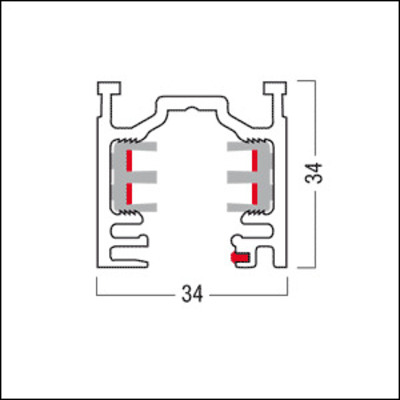 Zumtobel Group Stromschiene 2000mm titan 3PH/L3+DALITRACK2mTI