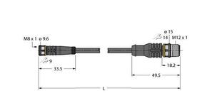 Turck Aktuator- u. Sensorleitung PUR PKG3M-15-RSC4T/TXL