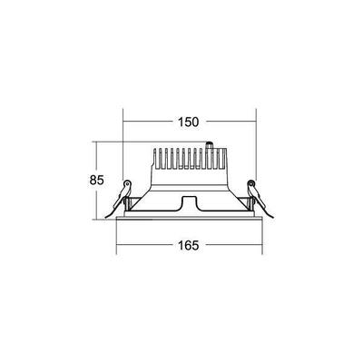 Brumberg Leuchten LED-Einbaudownlight 230V 3500K, rund 40613175DA