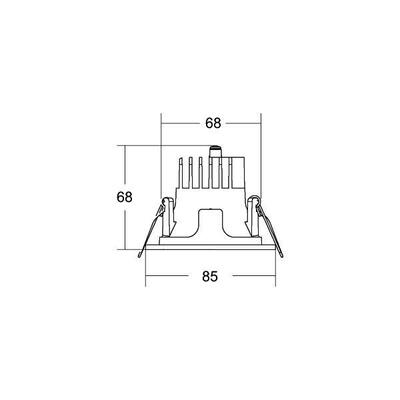 Brumberg Leuchten LED-Einbaudownlight 230V 3500K, rund 41611165DA