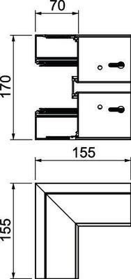 Rehau SIGNA STYLE Ausseneck 70x170 eloxiert BRA AE70170 EL