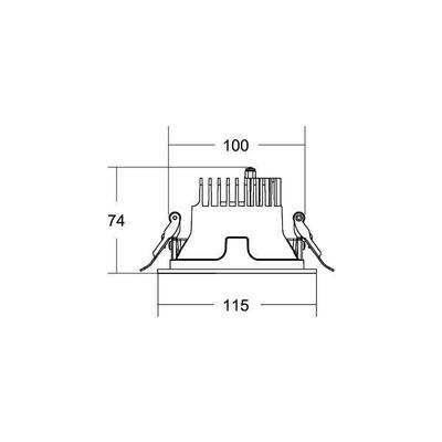 Brumberg Leuchten LED-Einbaudownlight 230V 3000K, rund 41612173DA