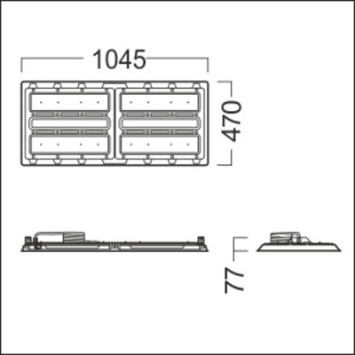 Zumtobel Group LED-Hallenleuchte 840, weiß CR2L35k840PCXNBLDOWH