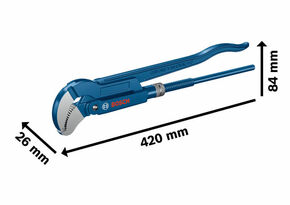 Bosch Power Tools Eckrohrzange Typ S, 45°, 420 mm 1600A02W3T