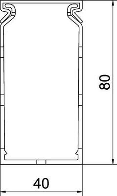 Rehau Verdrahtungskanal HF-METRA 80/40 SET HFVDK 8040 lgr