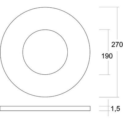 Brumberg Leuchten Reduzierring, D = 270mm Di = 190mm 81026160