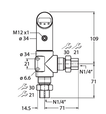 Turck Differenzdrucksensor PS010D-50 #6834129