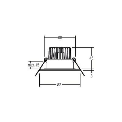 Brumberg Leuchten LED-Einbaudownlight 230 V 3000K, rund 40375083