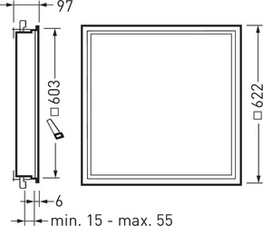 Trilux LED-Feuchtraumleuchte 840, DALI, Einbau FidescaBSG3 #7685751