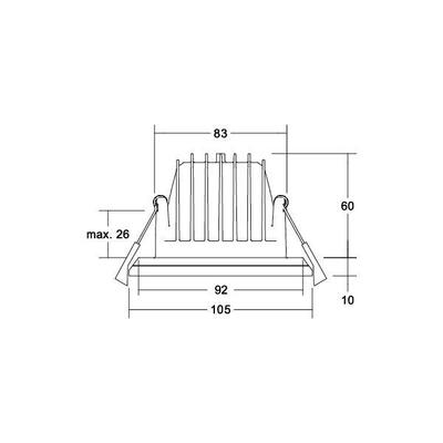 Brumberg Leuchten LED-Einbaudownlight 230V 3000K 39337183