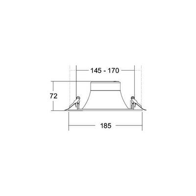 Brumberg Leuchten LED-Einbaudownlight 230V 3000K 40670163DA
