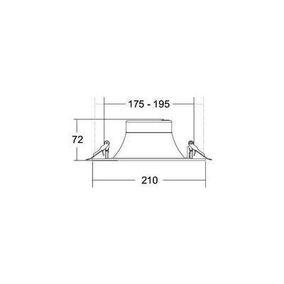 Brumberg Leuchten LED-Einbaudownlight 230V 3000K 40671173