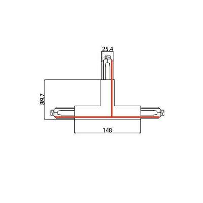 Brumberg Leuchten T-Verbinder SL links, schwarz 87129080