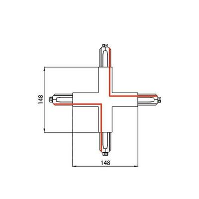Brumberg Leuchten Kreuzverbinder schwarz 87130080