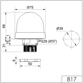 Werma Blitzleuchte EM 24V DC ge 81730055