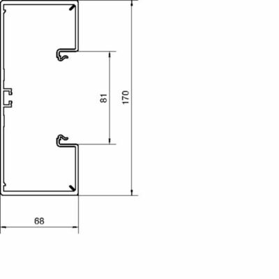 Tehalit Brüstungskanal-Unterteil zu BR 68x170mm vw BR6517019016