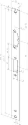 Assa Abloy effeff Distanzblech f.Schliessbl. TÜRÖFFN.355,75x24x2 Z65-31B35----01
