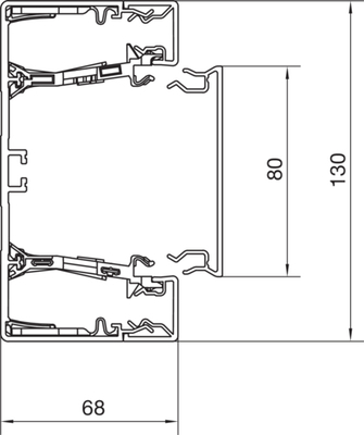 Tehalit Brüstungskanal-Unterteil zu BRN 65x130mm gs BRN6513019011