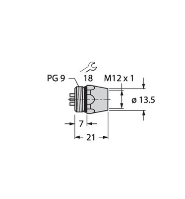 Turck DeviceNet Flanschanschluss FK 57