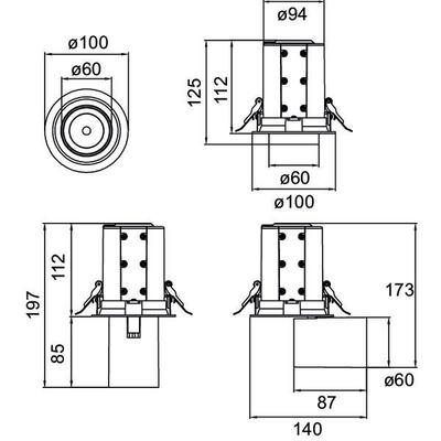 Brumberg Leuchten LED-Einbaurichtstrahler 3500K 88742165DA