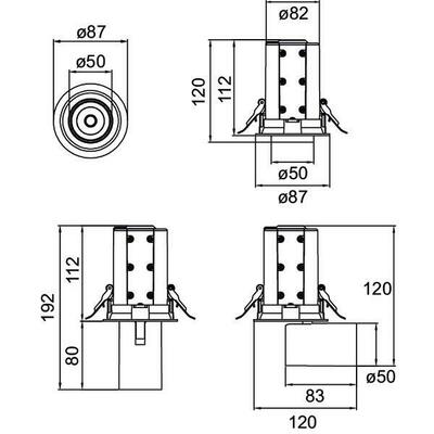 Brumberg Leuchten LED-Einbaurichtstrahler 230V, 40Gr., 3500K 88734175