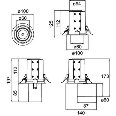 Brumberg Leuchten LED-Einbaurichtstrahler 3500K 88742175DA