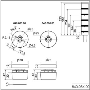 Werma Anschlusselement Rohrmontage 84008000