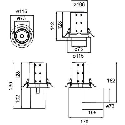 Brumberg Leuchten LED-Einbaurichtstrahler 4000K 88753164DA