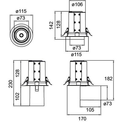 Brumberg Leuchten LED-Einbaurichtstrahler 3000K 88755173DA