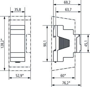 Theben Dämmerungsschalter m.Einbaulichtsensor LUNA 121 top3 RC EL