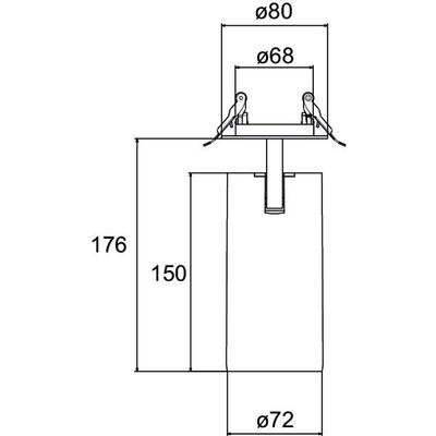 Brumberg Leuchten LED-Halbeinbau-Strahler 3000K 88802163DA