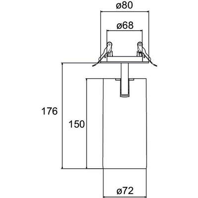 Brumberg Leuchten LED-Halbeinbau-Strahler 3000K 88803163DA