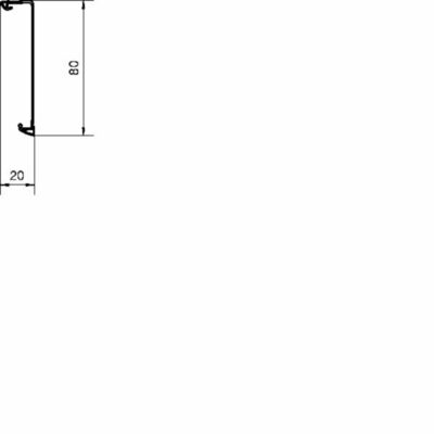 Tehalit SockelleistenkanalOberteil zu SL 20x80mm vw SL20080219016