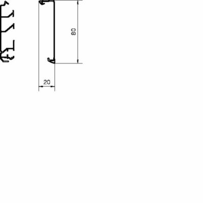 Tehalit SockelleistenkanalOberteil zu SL 20x80mm vw SL20080219016