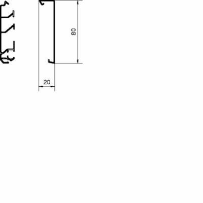 Tehalit SockelleistenkanalOberteil zu SL 20x80mm vw SL2008029016