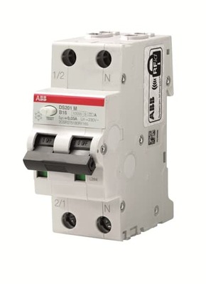 ABB Stotz S&J FI/LS-Schalter 10kA,1p+N,B16,30mA DS201MA-B16/0,03