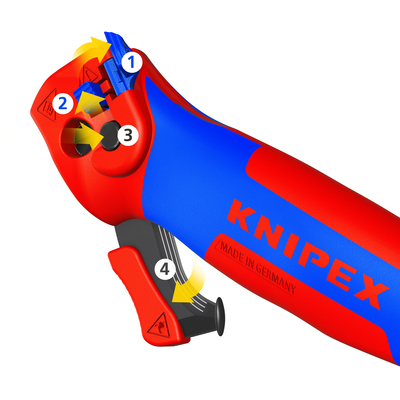 Knipex-Werk Abmantelungsmesser Gleitsch.Ratschenfkt 16 50 145 SB