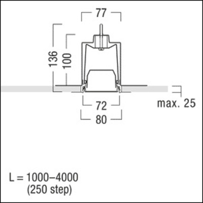 Zumtobel Group Kanal für LED-Lichtlinie weiß SLN2-C MRC L3000 WH