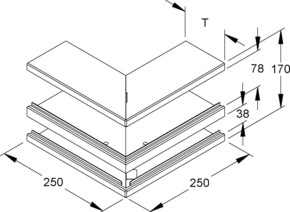 Niedax GK-Außeneck 90Gr. 170x100mm DKA 170-78T100 WA Niedax GK-Außeneck 90Gr. 170x100mm DKA 170-78T100 WA