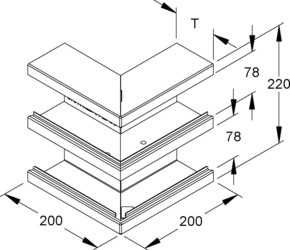 Niedax GK-Außeneck 90Gr. 220x80mm DKA 220-78T80 WA Niedax GK-Außeneck 90Gr. 220x80mm DKA 220-78T80 WA