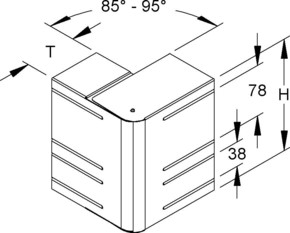Niedax GK-Außeneck 90Gr. 170x80mm DKAV 170-78T80 L Niedax GK-Außeneck 90Gr. 170x80mm DKAV 170-78T80 L