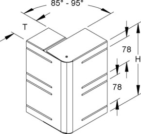 Niedax GK-Außeneck 90Gr. 220x80mm DKAV 220-78T80 S Niedax GK-Außeneck 90Gr. 220x80mm DKAV 220-78T80 S