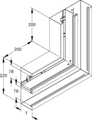 Niedax GK-Vertikaleck 90Gr. 220x80mm DKV 220-78T80 WA