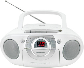 Soundmaster CD-Boombox m. UKW-Radio Kassettenplayer SCD5100WE weiß