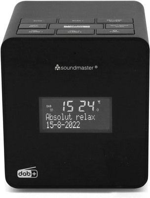 Soundmaster DAB+/UKW-RDS Uhrenradio mit Sprachaufnahme UR109SW sw