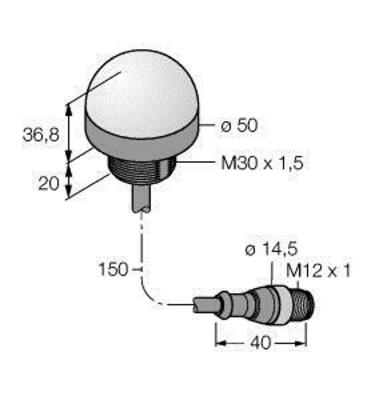 Turck LED-Anzeige Kennleuchte K50LNGRYPQP