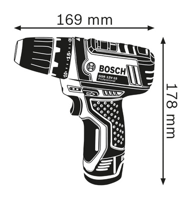 Bosch Power Tools Gw-Akku-Schrauber GSR 12V-15 (C) 0601868101