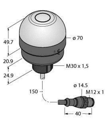 Turck Bestückungssensor Pick-to-Light K70DXN2T2GRYQP